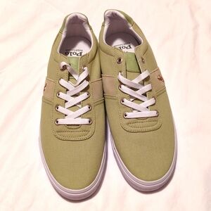 Polo Ralph Lauren Men's size 9 green rubber shoes.